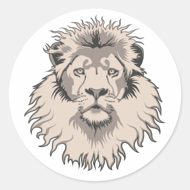 Rond Sticker à tête de lion (Devant)