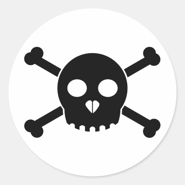Rond Sticker à tête droite de Black Deth (Devant)