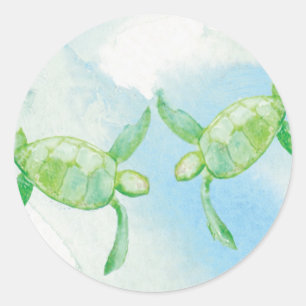 Rond Sticker à tortue Honu