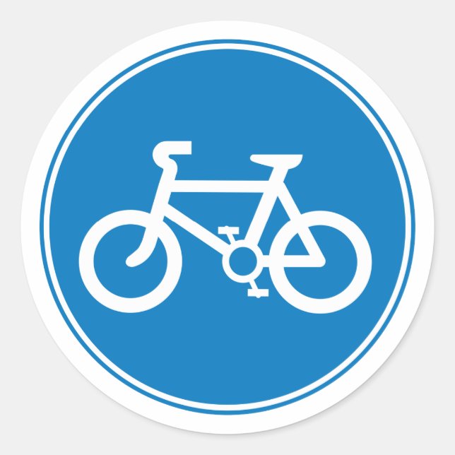 Rond Sticker à vélo bleu (Devant)