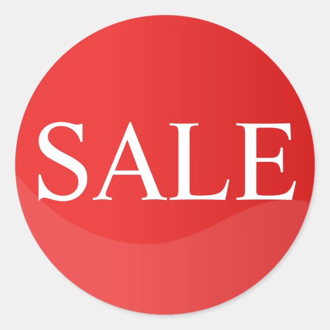 Rond Sticker à vendre rouge pour les entreprises (Devant)