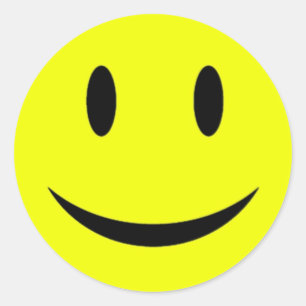 Rond Sticker à visage jaune