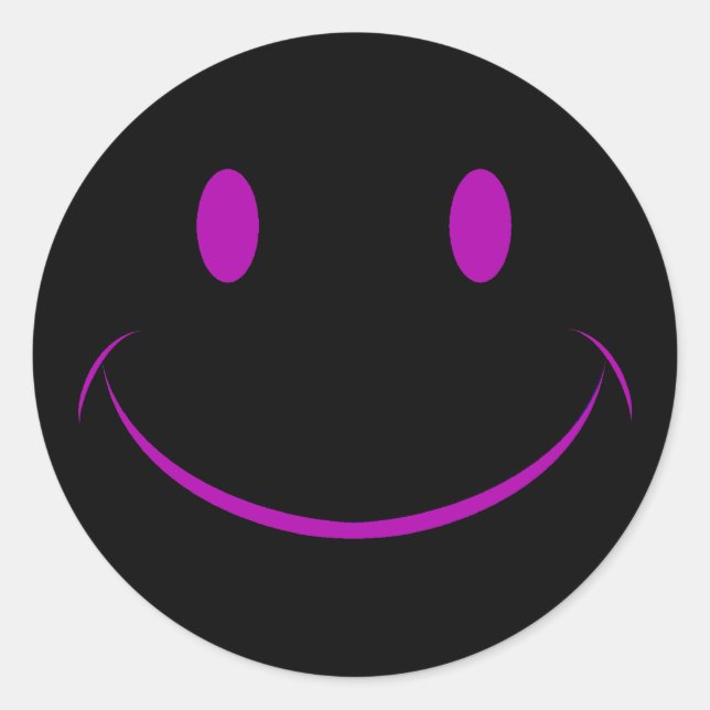 Rond Sticker à visage noir (Devant)