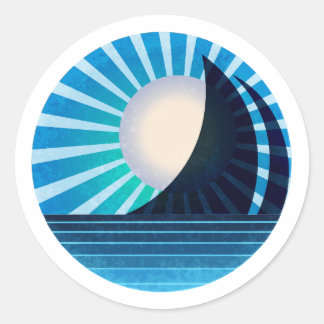 Rond Sticker à voile éclairé minuit