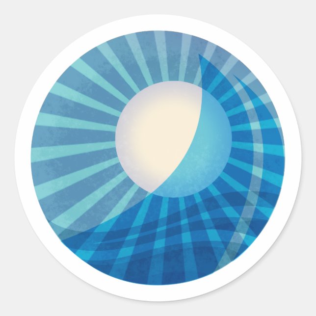 Rond Sticker à voile Lune minuit (Devant)