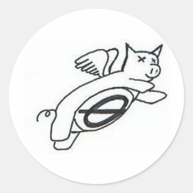 Rond Sticker à vol de porcs (Devant)