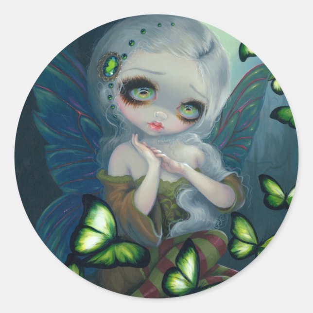 Rond Sticker "Absinthe Butterflies" (Devant)