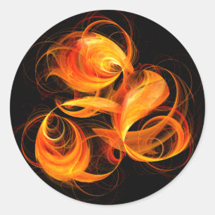 Rond Sticker Abstrait Art Round