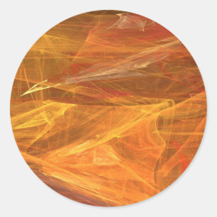Rond Sticker Abstrait Fractal