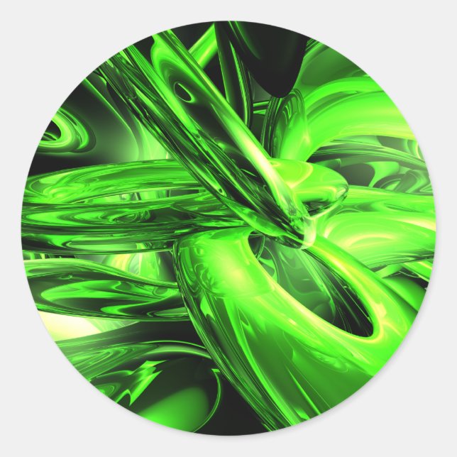 Rond Sticker Abstrait Gamma Radiation (Devant)