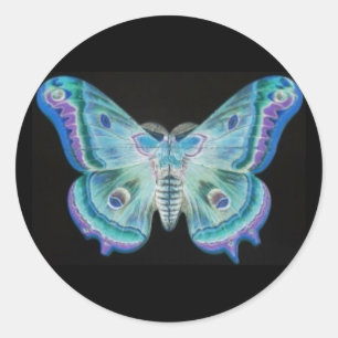 Rond Sticker Abstrait Moth