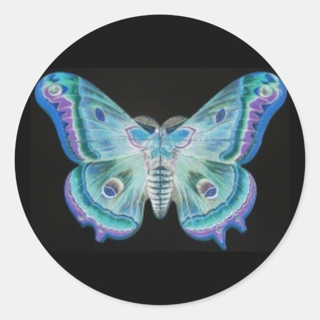 Rond Sticker Abstrait Moth (Devant)