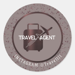 Rond Sticker agent de voyage