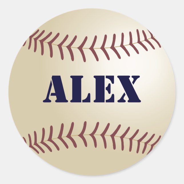 Rond Sticker Alex Baseball / Sceau (Devant)