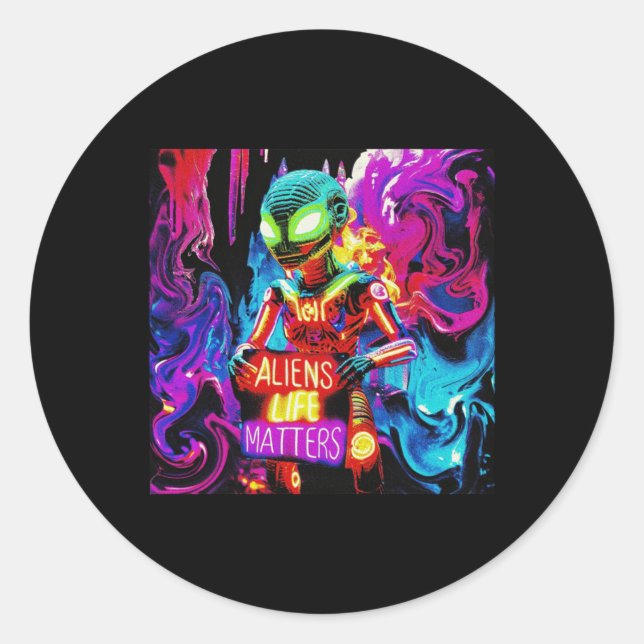 Rond Sticker Alien Life S (Devant)