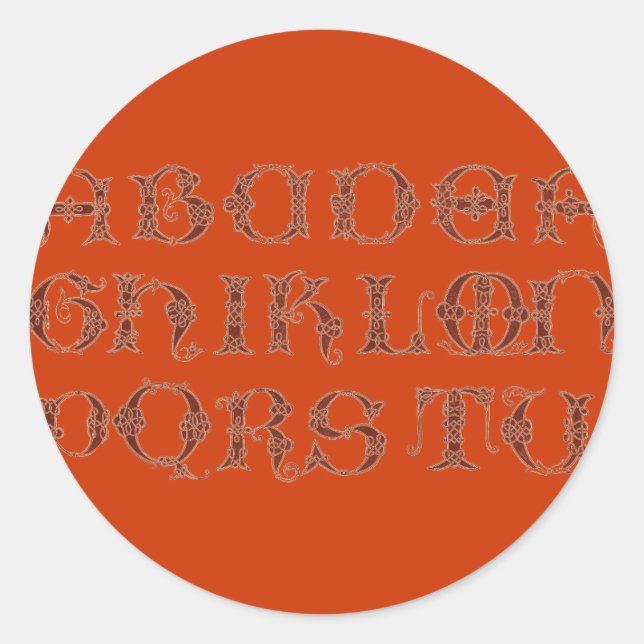 Rond Sticker Alphabet (Devant)