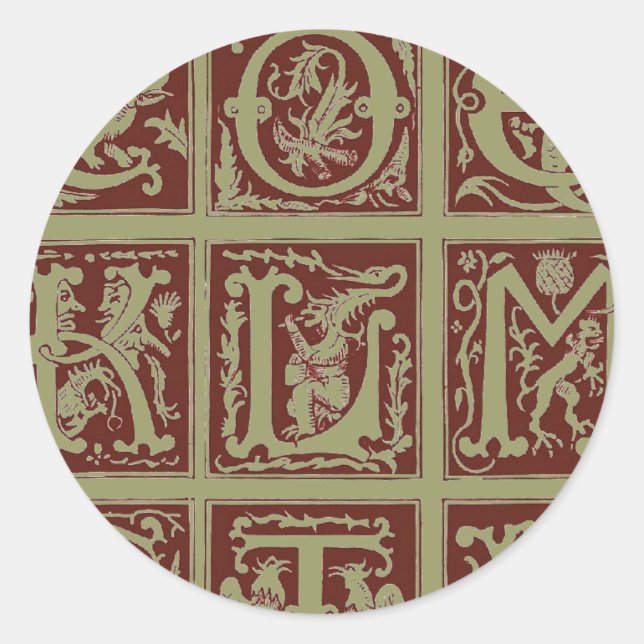 Rond Sticker Alphabet (Devant)