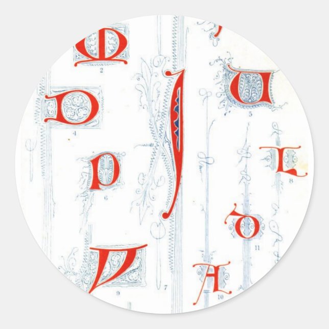 Rond Sticker Alphabet (Devant)