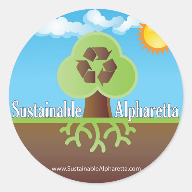 Rond Sticker Alpharetta Durable (Devant)