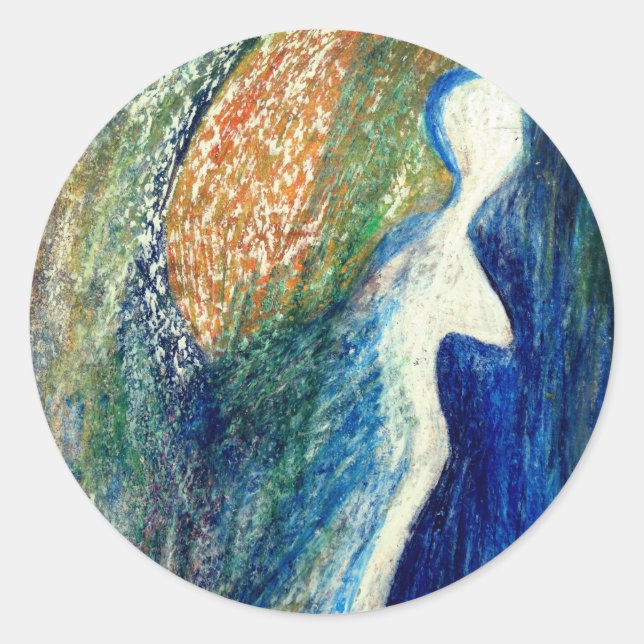 Rond Sticker Angel Art (Devant)