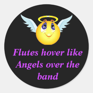Rond Sticker Angel Flûte