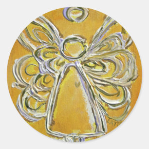 Rond Sticker Angel jaune