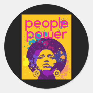 Rond Sticker Angela Davis