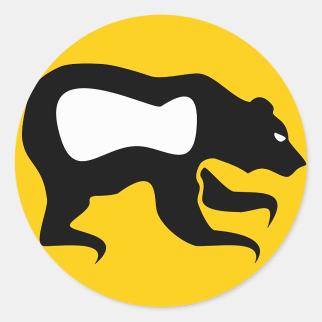 Rond Sticker Anishinabek Dodem Mukwah (Devant)