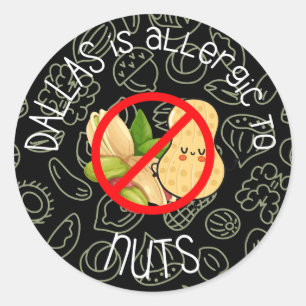 Rond Sticker anti-allergie des noix