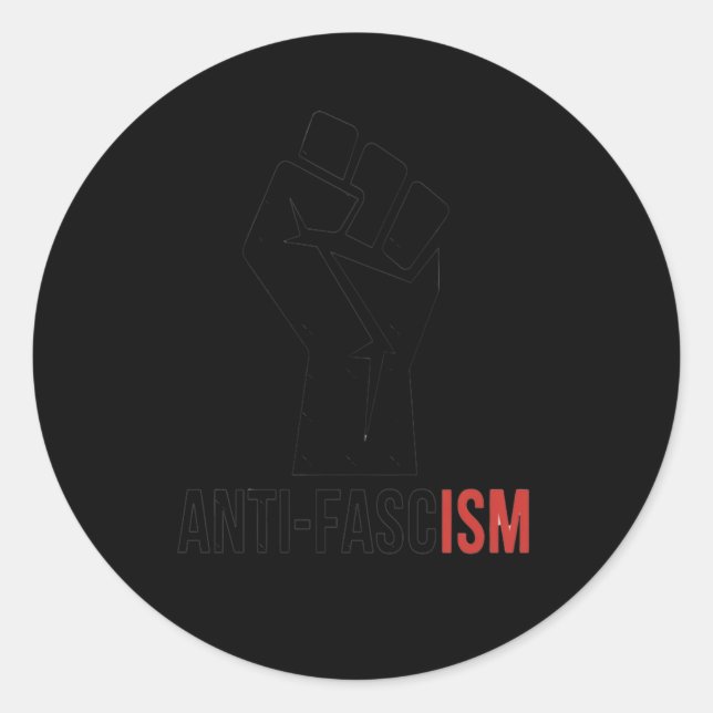 Rond Sticker anti-fasciste (Devant)