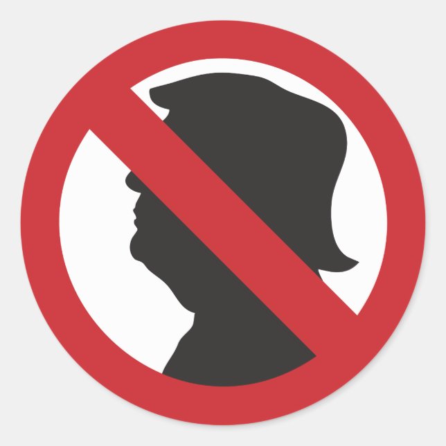 Rond Sticker Anti MAGA No Trump (Devant)