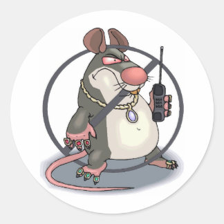 Rond Sticker Anti-Snitch No Rats