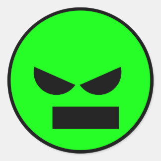 Rond Sticker anti-sourire pour visage de Monsieur en co