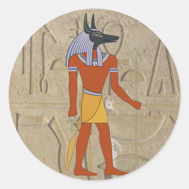 Rond Sticker Anubis debout (Devant)