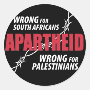Rond Sticker Apartheid