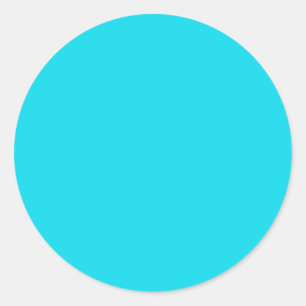 Rond Sticker Aqua Blue Round