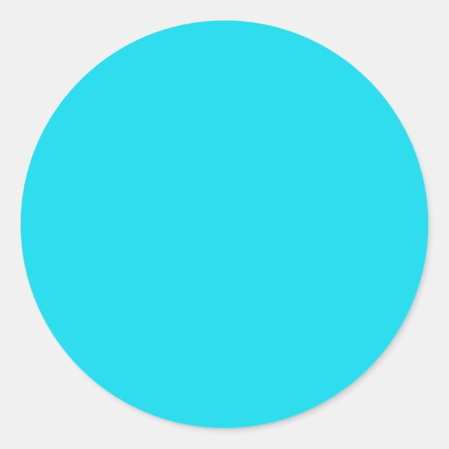 Rond Sticker Aqua Blue Round (Devant)