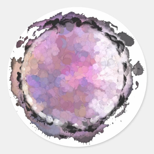 Rond Sticker Aquarius Purple Moon (Devant)
