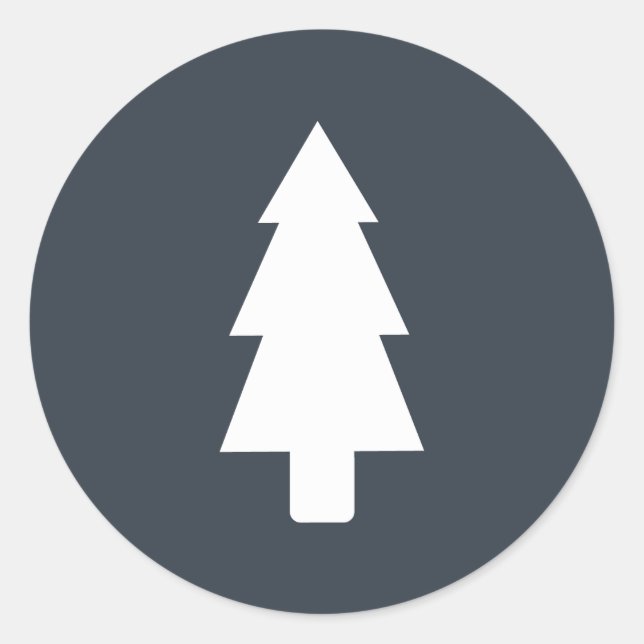 Rond Sticker Arbre de Noël (Devant)