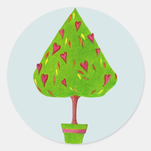 Rond Sticker Arbre des Coeurs (Devant)