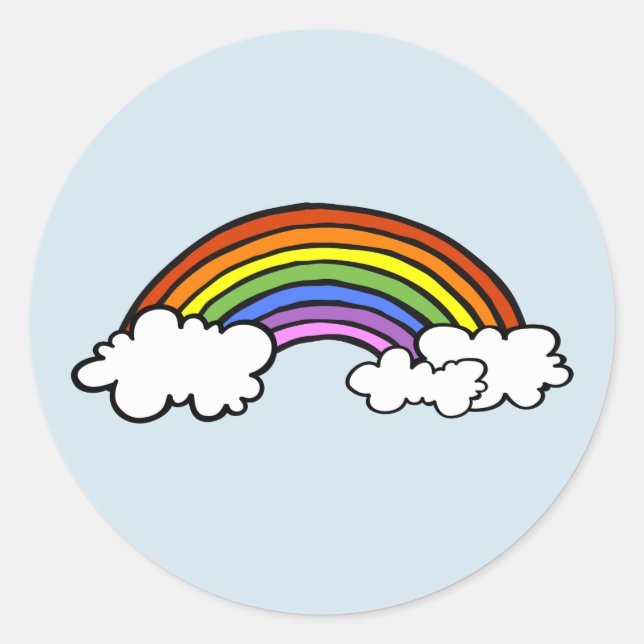 Rond Sticker arc-en-ciel (Devant)