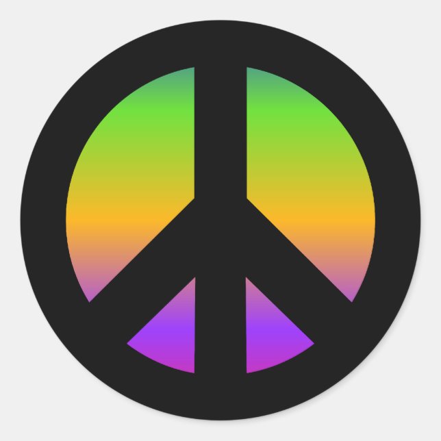 Rond Sticker arc-en-ciel lumineux (Devant)