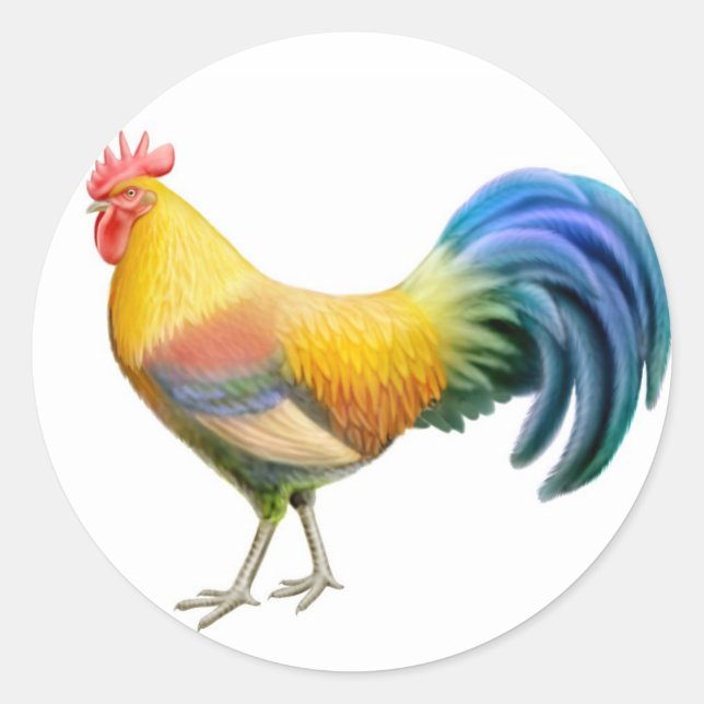 Rond Sticker Ardenner Rooster (Devant)