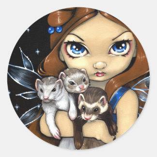 Rond Sticker "Armful of Ferrets"