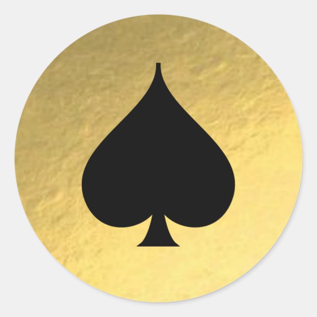 Rond Sticker Arrière - plan de Black Spade Gold (Devant)