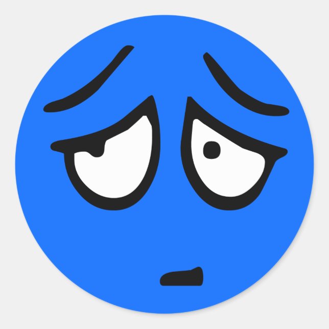 Rond Sticker Arrière - plan personnalisable Emoticon (Devant)