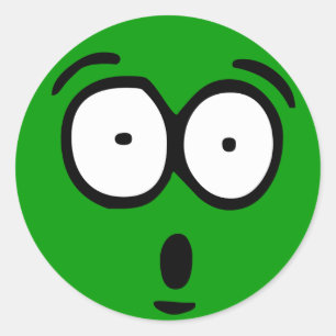 Rond Sticker Arrière - plan personnalisable Emoticon