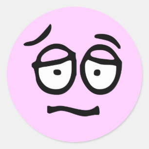 Rond Sticker Arrière - plan personnalisable Emoticon