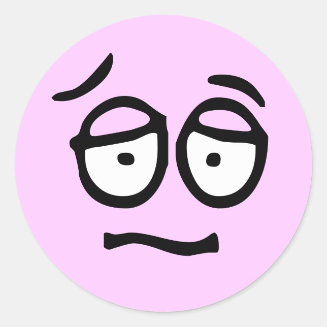 Rond Sticker Arrière - plan personnalisable Emoticon (Devant)