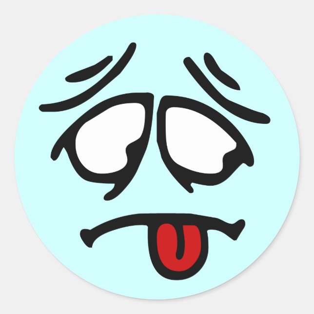 Rond Sticker Arrière - plan personnalisable Emoticon (Devant)
